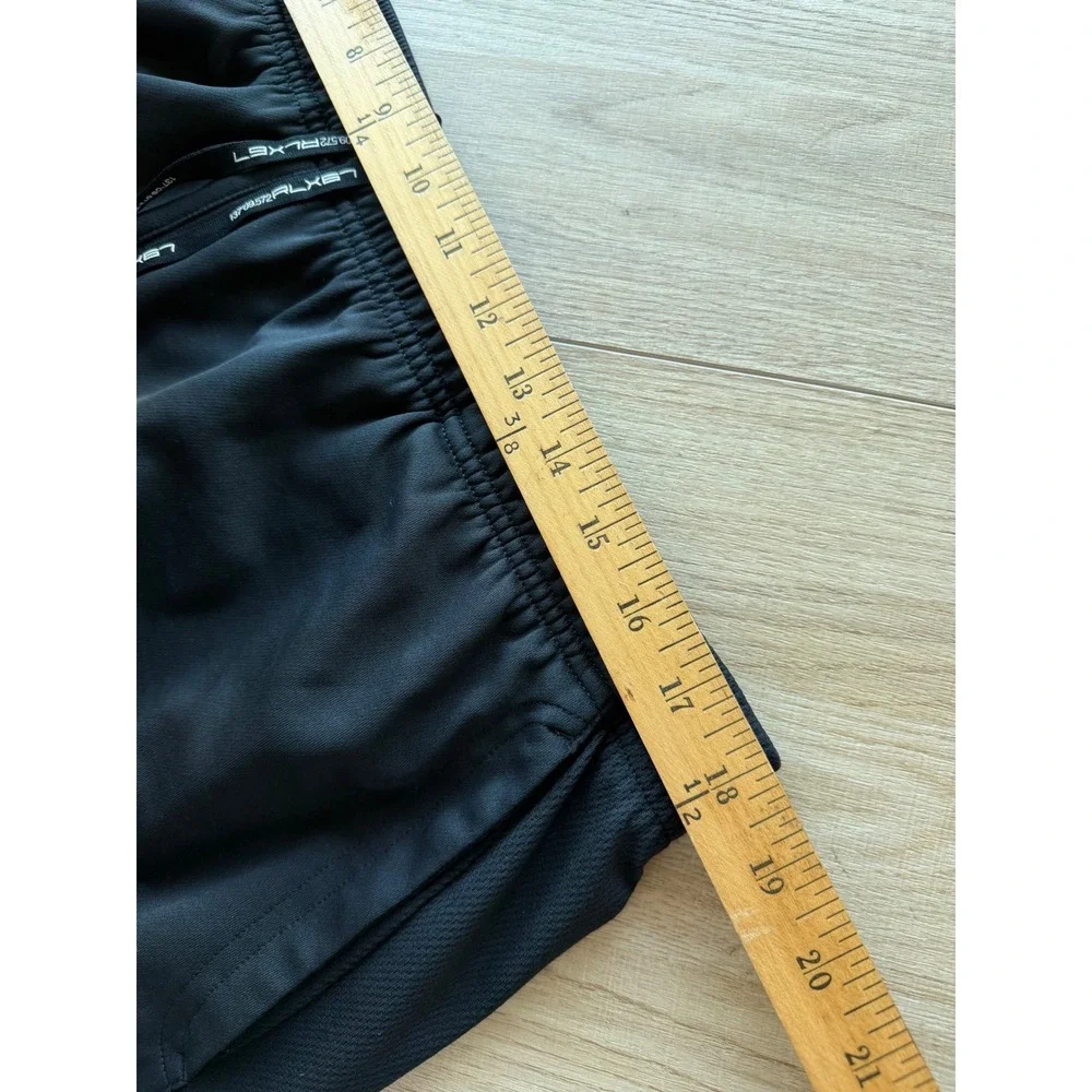 Ralph Lauren RLX Men's XXL Black Athletic Performance Shorts Neon Green Light